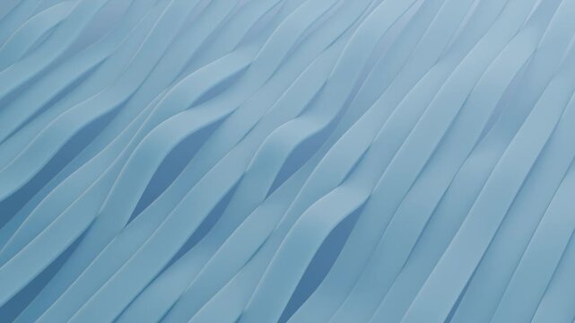 A dynamic wave of light blue stripes creates a light and bright animated background. Looping animation
