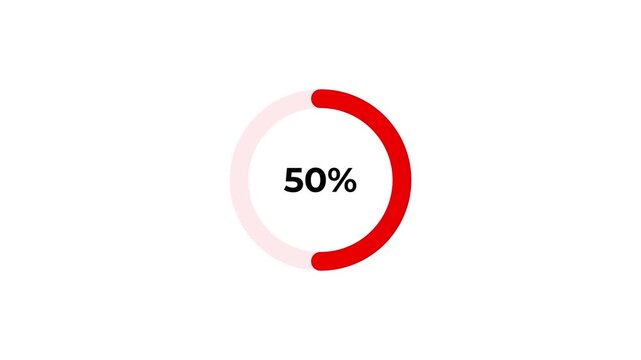 circle loading bar animation on black background.4k video