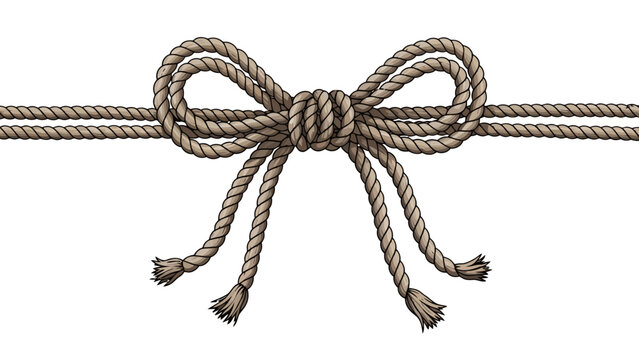 Brown Rope Bow Knot.