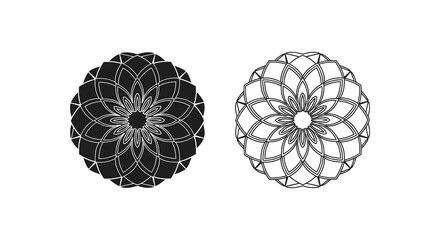 Intricate floral designs in black and white showcasing a striking silhouette © MdShifulIslam