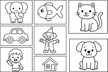 Simple Line Animal Icons Collection
