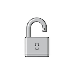 Naklejka premium Open Padlock with Keyhole.