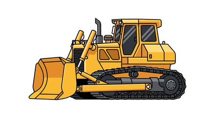 Heavy duty bulldozer construction equipment vehicle. © letha