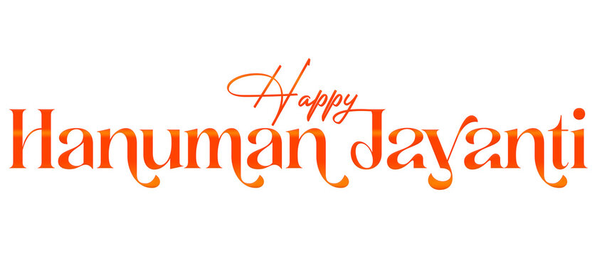 Simple Happy Hanuman Jayanti Text PNG
