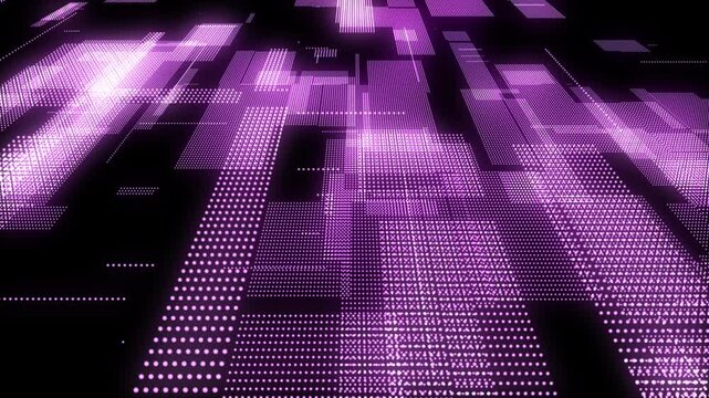 Cybersecurity network protection for IT security presentations, firewall software demos, and data protection videos. Defense technology purple background