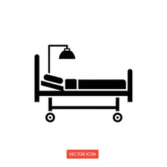 Fototapeta premium Hospital Bed with Wheels and Lamp.