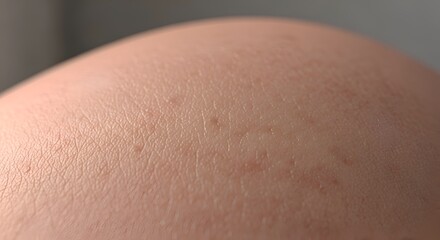Fototapeta premium Close-up of human knee with skin imperfections human skin red spots skin texture