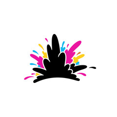 Fototapeta premium Colorful Abstract Splash Vector Design vector illustration