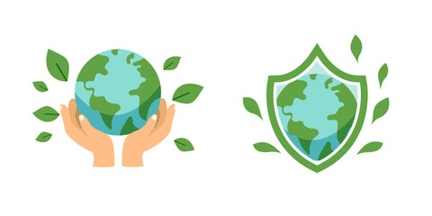 Fototapeta premium World environment day banner. Vector illustrations for graphic and web design, business presentation, marketing and print material.Earth day 