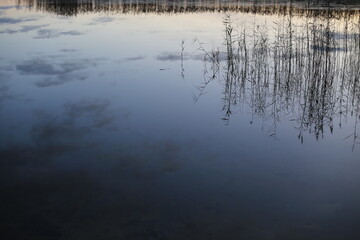 Reflection in the water early morning