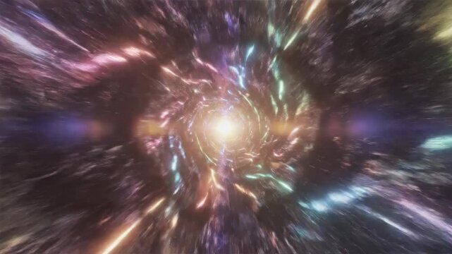 Cosmic Voyage - A Journey Through the Multidimensional Tunnel of Light.