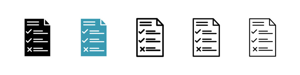 Fototapeta premium Guidelines icons collection in black and blue colors