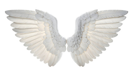 Fototapeta premium Marble Statue Angel Wings mockup isolated on transparent background