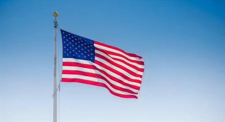 Obraz premium American flag waving in the wind