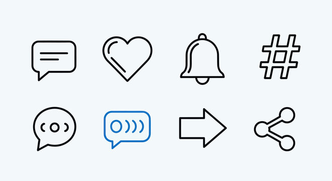 Social media icon set