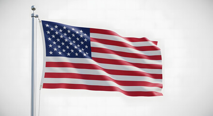Obraz premium American flag waving in the wind