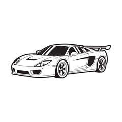 Fototapeta premium ilustracion auto deportivo rapido veloz 2d 3d
