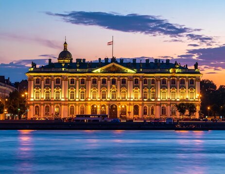 Grand Palace at Dusk over River
