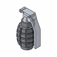 Illustration of a classic hand grenade weapon.