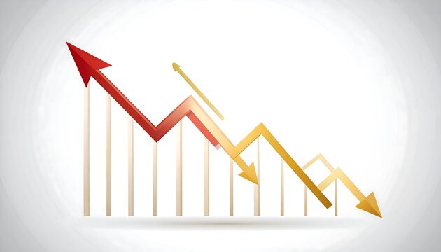 Graph showing mixed upward and downward trends