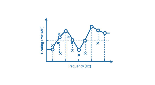 Audiogram Hearing Test Graph: Frequency vs. Hearing Level
