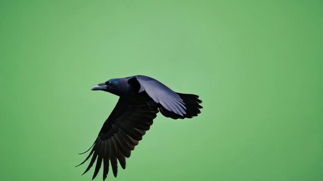 black vulture in flight