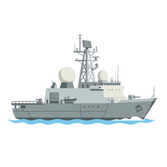 simple and minimalist warship flat vector 4 © Andi