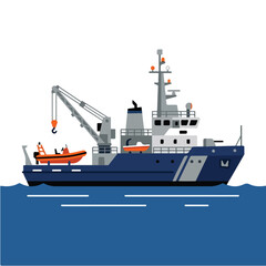 simple and minimalist warship flat vector 3 © Andi