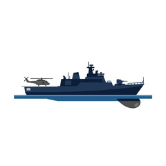 simple and minimalist warship flat vector 2 © Andi