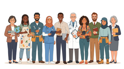 Obraz premium Diverse medical professionals standing together.