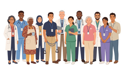 Fototapeta premium Diverse Medical Professionals Standing.