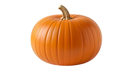 Obraz premium Fresh orange pumpkin with stem isolated on white background transparent background
