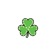 Fototapeta premium Isolated Shamrock with Dots vector illustration