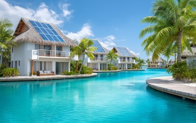 Eco-Friendly Villas by the Water with Solar Panels
