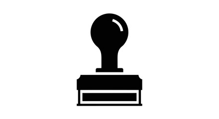 Black Rubber Stamp Office Tool.