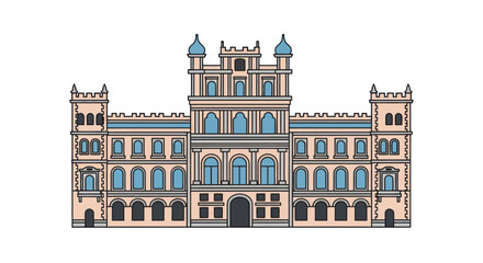 Large ornate building with towers. © Dafid