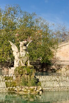 Part of fountain in Ciutadella Park (Parc de la Ciutadella) Barcelona, Spain, Europe