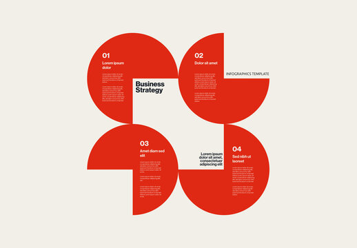 Business Strategy Circular Steps Infographic Template