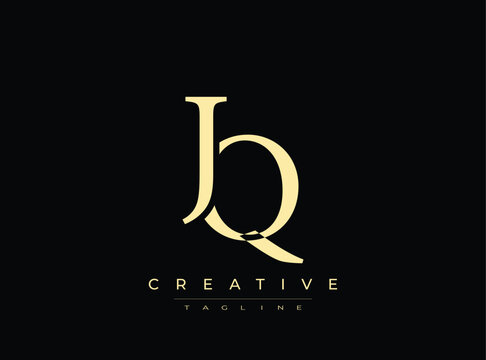 Luxury bq logo design with creative tagline on transparent background