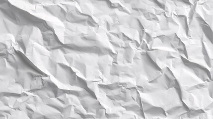 Fototapeta premium High Resolution Crumpled White Paper Texture Background with Wrinkles
