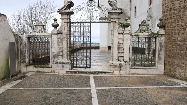 Courtyard of the Chapel of Queen Saint Isabel in Estremoz, Portugal