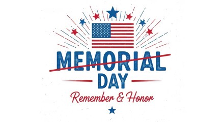 Obraz premium Memorial day graphic with patriotic theme