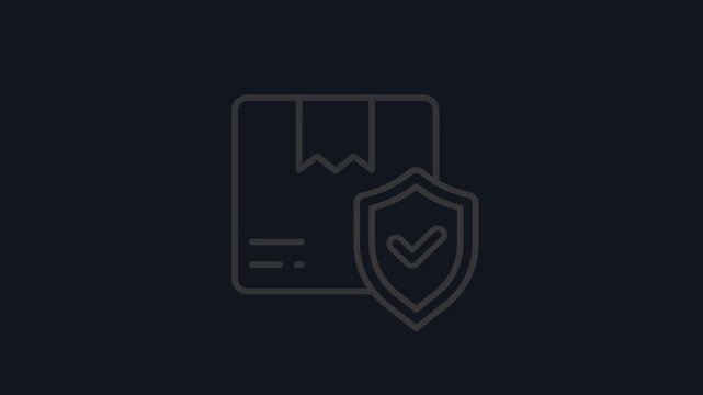 Delivery icons line animation