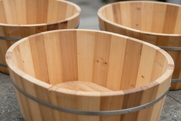 Wooden Barrel, Round Container, Storage