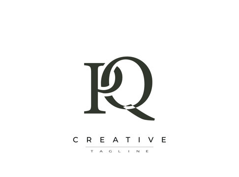 Pq logo design with elegant and modern typography style
