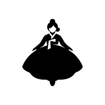 Korean Female Hanbok Dress Icon