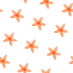 Obraz premium seamless watercolor pattern, flower, orange
