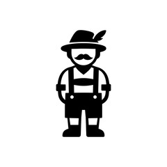 Fototapeta premium German Alpine Lederhosen Folk Icon