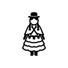 Andean Highland Woman Costume Icon