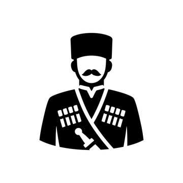 Caucasian Chokha Warrior Costume Icon